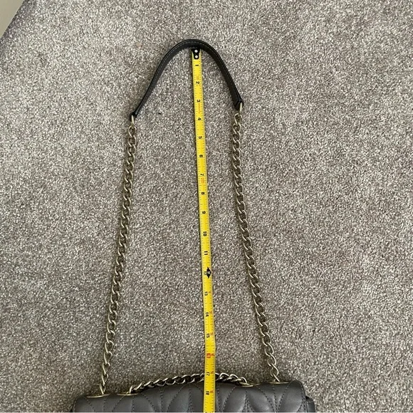 Kate Spade Gray Leather Quilted Shoulder Bag - Picture 9 of 12